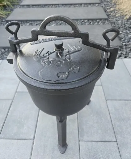 Kociołek żeliwny myśliwski 8 litrów zdjęcie 9