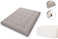 Materac 160x200 Bawełniany - Pascall Futon Medium Natural - Szary