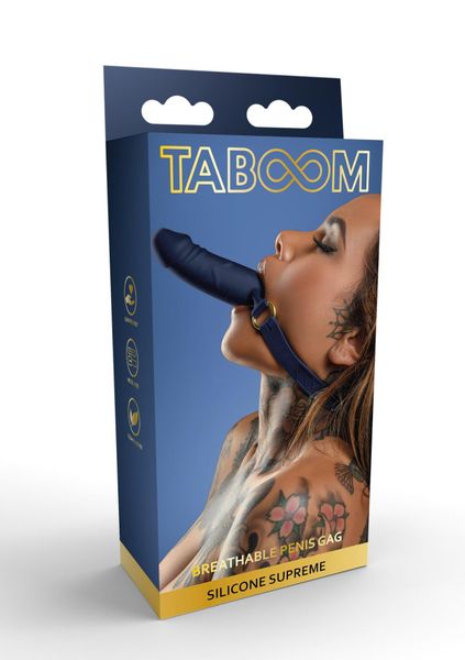 Silicone Breathable Penis Gag Blue zdjęcie 2
