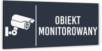 Tabliczka na drzwi OBIEKT MONITOROWANY Aluminium ATRACYTOWA NADRUK UV