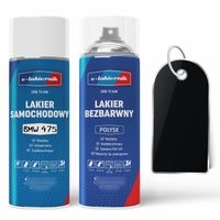 lakier samochodowy w sprayu + bezbarwny połysk bmw 475 blacksapphir