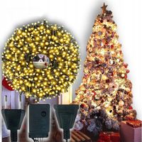 LAMPKI CHOINKOWE 500 LED 34m Wewnętrzne Świąteczne Białe Ciepłe Światełka