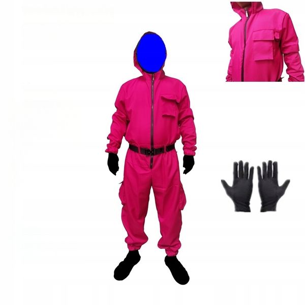PRZEBRANIE SQUID GAME STRAŻNIK CZERWONY STRÓJ L zdjęcie 13