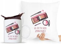 Zestaw Poduszka + Kubek Kosmetyczki Makijażystki Z Nadrukiem Ze Zdjęciem