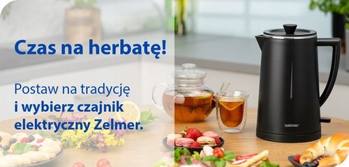 CZAJNIK ELEKTRYCZNY ZELMER BEZPRZEWODOWY STAL NIERDZEWNA CICHY 1,7L 1500W na Arena.pl