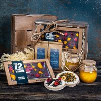 KOSZ PREZENTOWY herbata czekolada PREZENT zestaw PREZENT UPOMINEK urodziny