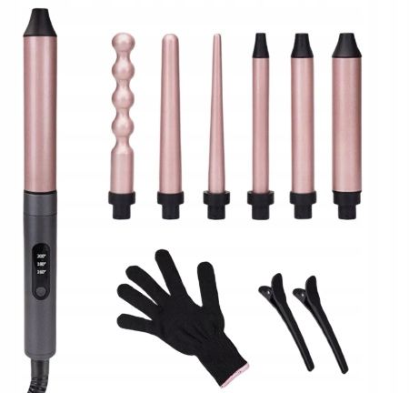 LOKÓWKA DO WŁOSÓW WIELOFUNKCYJNA 6 WYMIENNYCH GŁOWIC FALOWNICA FALE LOKI zdjęcie 7