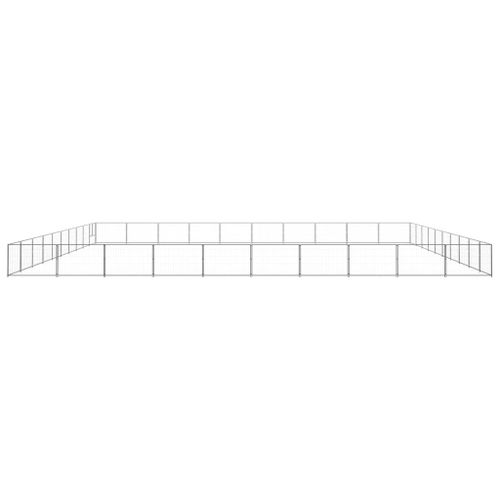 Kojec dla psa, srebrny, 100 m², stalowy na Arena.pl