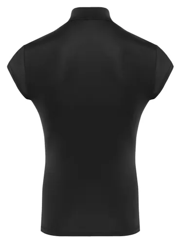 svenjoyment koszulka męska czarna z kołnierzykiem i zamkiem l na Arena.pl