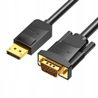 KABEL DISPLAYPORT DO VGA 1,5M VENTION HBLBG 1080P HD SOLIDNY METALOWY OPLOT