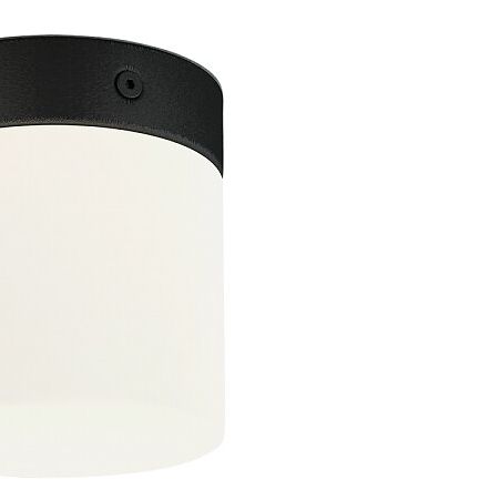 Łazienkowa lampa sufitowa Cayo 8055 szklana tuba biała czarna zdjęcie 2