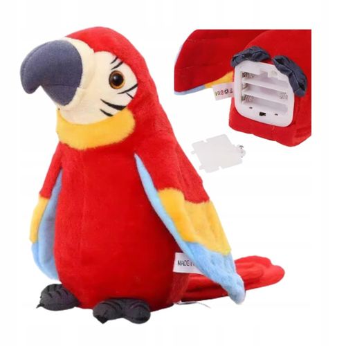 PAPUGA CZERWONA GADAJĄCA MÓWI POWTARZA MASKOTKA POWTARZAJĄCA na Arena.pl