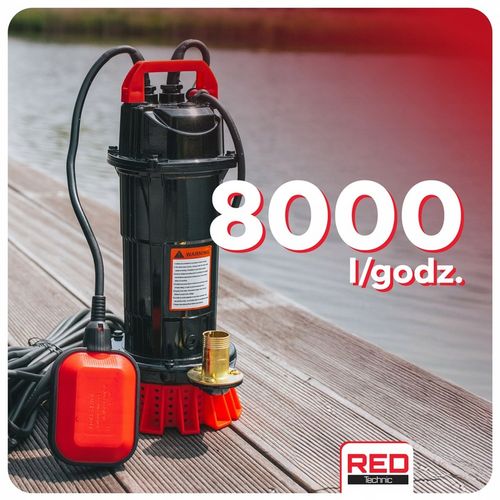 POMPA ZATAPIALNA DO WODY BRUDNEJ CZYSTEJ DESZCZÓWKI ŚCIEKÓW PŁYWAK 8000 l/h na Arena.pl