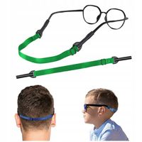 Taśma na okulary na regulowanej gumce z silikonowymi zaczepami - ZIELONY