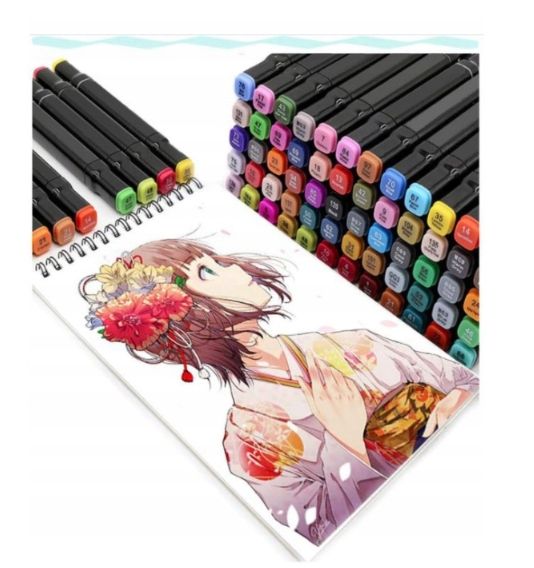 Zestaw 168 Dwustronnych Markerów Alkoholowych Pro z Praktyczną Torbą zdjęcie 4