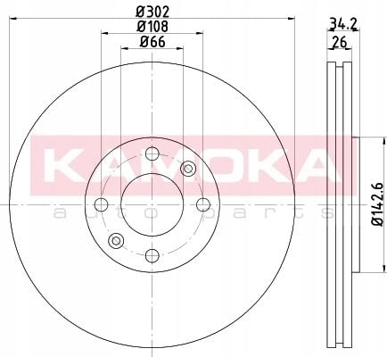 TARCZA HAM PRZOD 302X26 V na Arena.pl