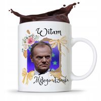 Kubek Donald Tusk Po Platforma Miłego Dzionka Z Nadrukiem Ze Zdjęciem