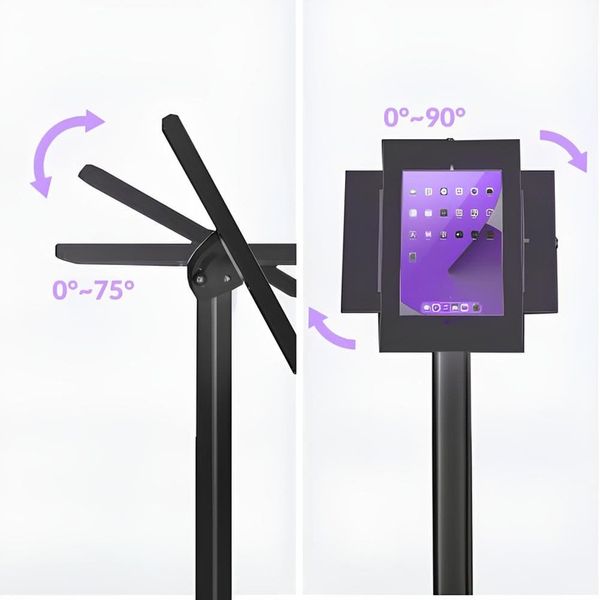 Wolnostojący Ochronny Statyw podstawka obudowa POS na tablet regulowany zdjęcie 6