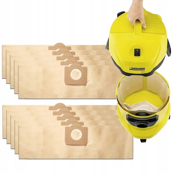 10x WORKI DO ODKURZACZA KARCHER WD3 200 MV3 zdjęcie 1