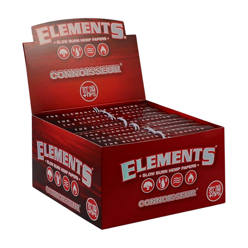 bibułki elements red connoisseur king size slim + tipy na Arena.pl