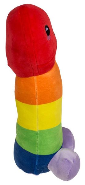 Rainbow Pluszowy Mały Penisek Do Ściskania 30 Cm Prezent zdjęcie 5