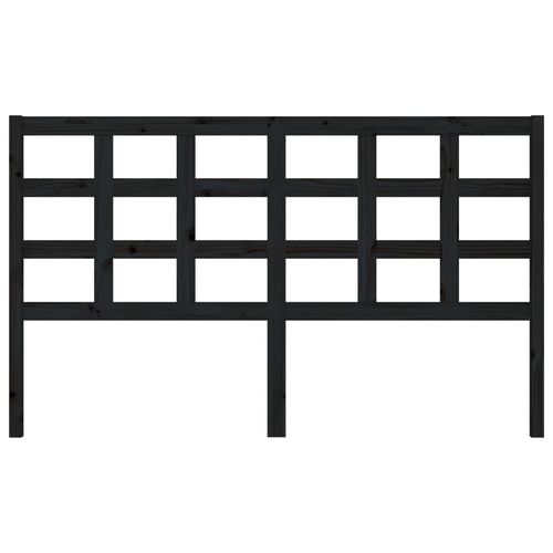 Wezgłowie łóżka, czarne, 165,5x4x100 cm, lite drewno sosnowe na Arena.pl