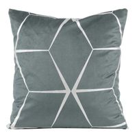 POSZEWKA GEOMETRYCZNA WELUR VELVET 45X45 NIEBIESKA