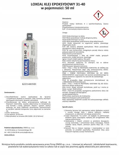 KLEJ EPOKSYDOWY LOXEAL 31-40 50 ml na Arena.pl