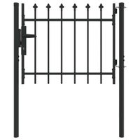 Brama ogrodzeniowa Szary 100 x 75 cm Stal Pokryta Proskiem