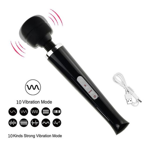 Stymulator-Magic Massager Wand Usb Purple 10 Function zdjęcie 11