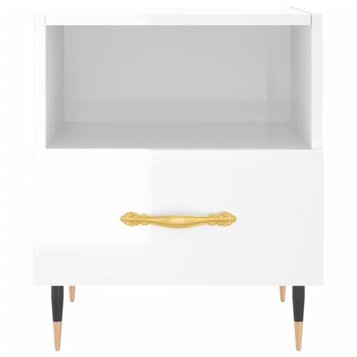 Szafka nocna, biała, wysoki połysk, 40x35x47,5 cm na Arena.pl