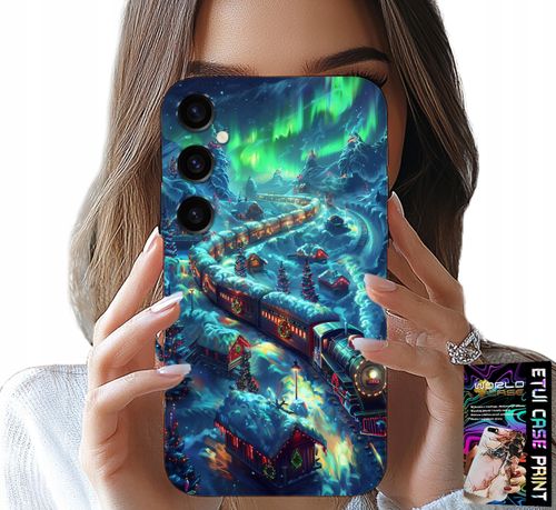 ETUI DO SAMSUNG GALAXY S23 FE - POCIĄG, EKSPRES ŚWIĄTECZNY WZORY + SZKŁO na Arena.pl