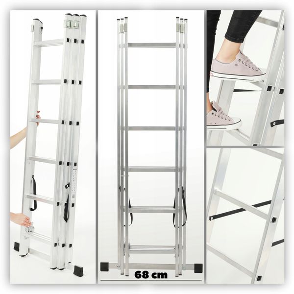 KADAX Drabina wielofunkcyjna 6-stopni 3x6 BASIC zdjęcie 3