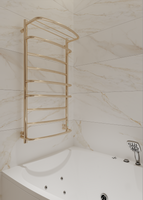 ELNA Grzejnik łazienkowy elektryczny złoty Kaskada z półką 9 Gold