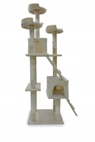 Wysoki Drapak dla Kota Drzewko 170cm Domek Beż na Arena.pl