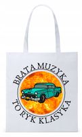 Dla Brata Na Prezent Torba Eco Biała Shopper Z Nadrukiem Ze Zdjęciem