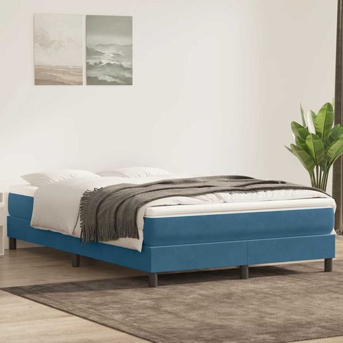 Łóżko typu Box Spring bez materaca Ciemnoniebieskie 140x210 cm na Arena.pl