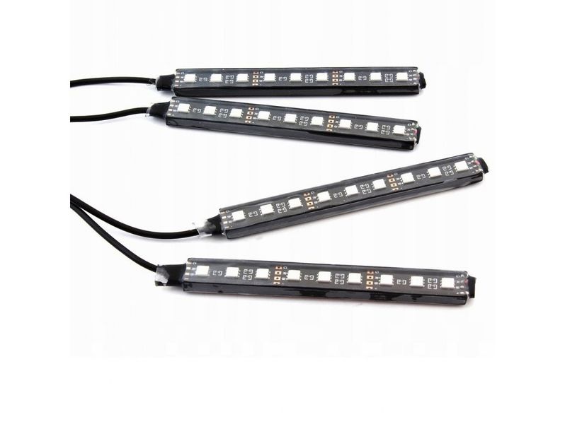 Oświetlenie wnętrza auta samochodu led bluetooth zdjęcie 6