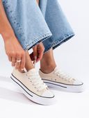 Damskie trampki beżowe Rozmiar: - 38