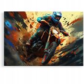 2 x Obraz 90x60 samochody motor cross aprilla kawasaki enduro abstrakcja ar