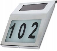 Podświetlana tabliczka z numerem domu lampa led solarna zewnętrzna