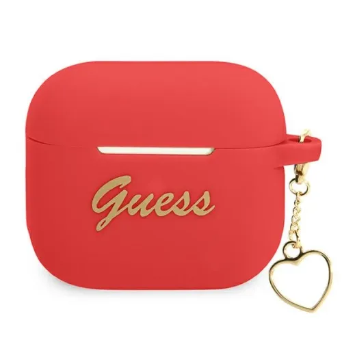 Etui Guess Silicone Charm Heart Collection na AirPods 3 cover - czerwone na Arena.pl