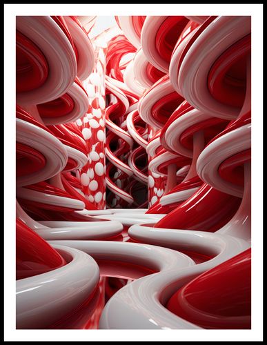 Plakat 60x80cm Czerwone Wiry na Arena.pl