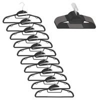 Wieszaki na ubrania 20 szt. antypoślizgowe plastikowe odzieżowe do szafy czarne