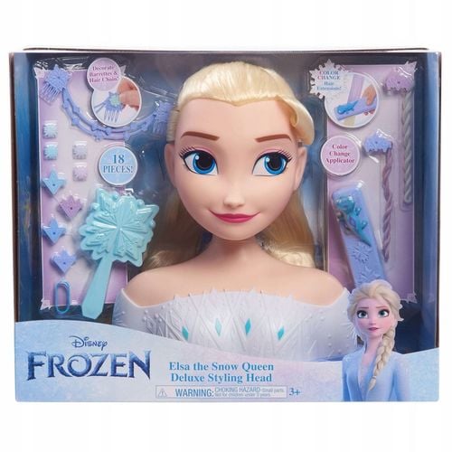 DUŻA LALKA GŁOWA DO CZESANIA STYLIZACJI WŁOSÓW KRAINA LODU FROZEN ELSA ELZA na Arena.pl