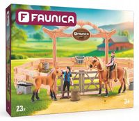 Figurki koniki Akcesoria Szkółka jeździecka Zestaw 23el. Faunica