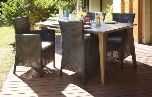 Fotel ALLIBERT Iowa brązowy na Arena.pl