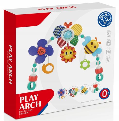 PAŁĄK z zawieszkami DO WÓZKA FOTELIKA ŁÓŻECZKA zabawka sensoryczna gryzak na Arena.pl