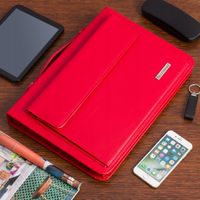Biwuar Neseser Aktówka Teczka Organizer Dla Handlowca Stylowa Czerwona Belt