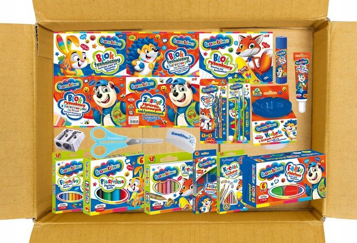 MEGA WYPRAWKA SZKOLNA pakiet Bambino (19 elementów) | Duży zestaw do szkoły zdjęcie 1